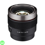 Samyang 75mm T1.9 V-AF Lens Price in Pakistan - W3 Shopping