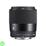 Sigma 30mm f1.4 DC DN Lens Price in Pakistan - W3 Shopping